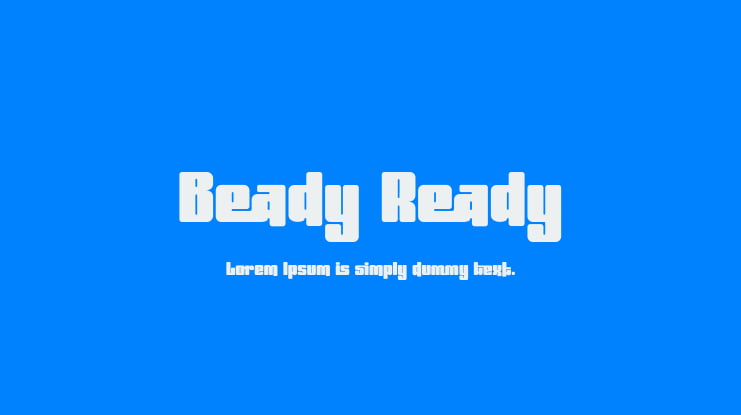 Beady Ready Font