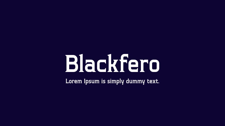 Blackfero Font Family