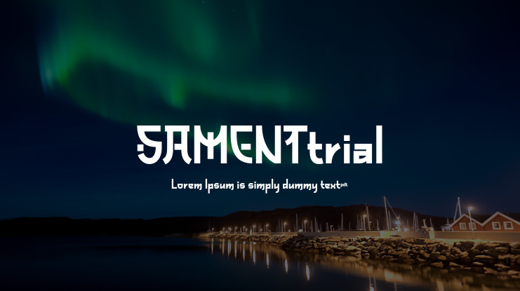 SAMENTtrial Font