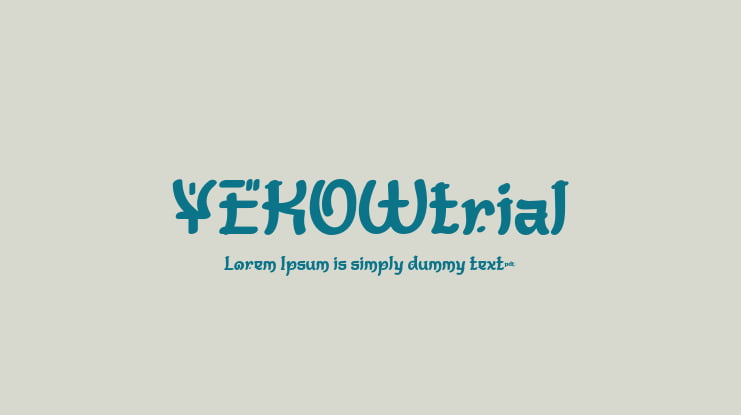 YEKOWtrial Font