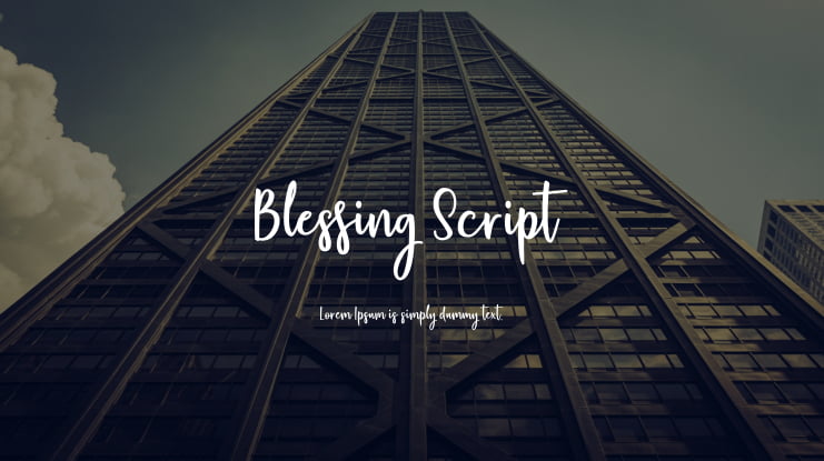 Blessing Script Font