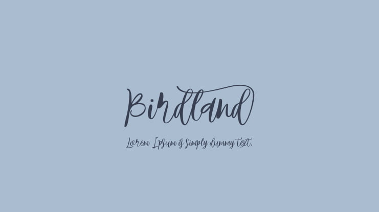 Birdland Font