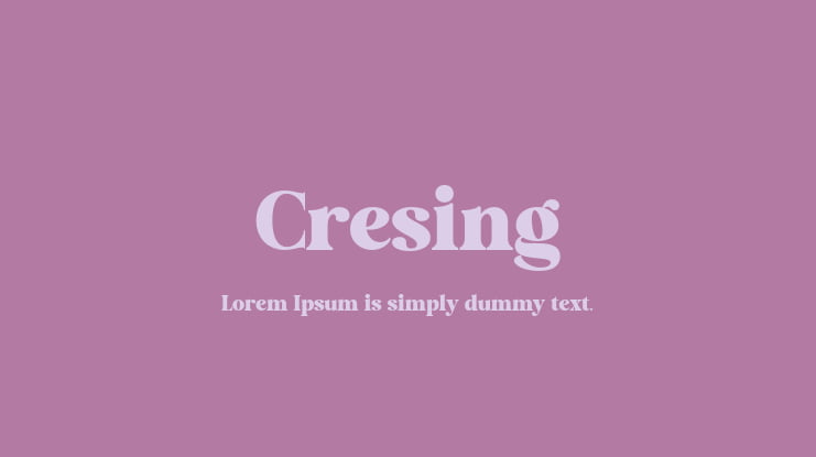 Cresing Font