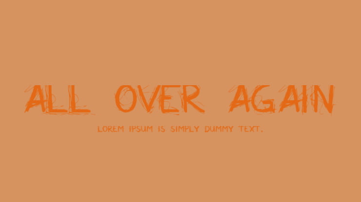 All Over Again Font