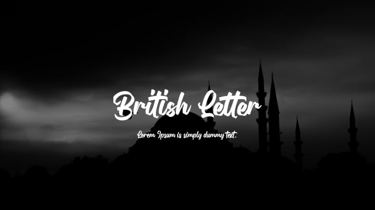 British Letter Font
