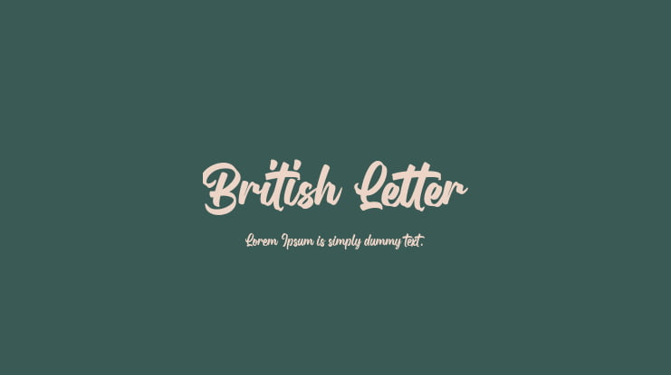 British Letter Font