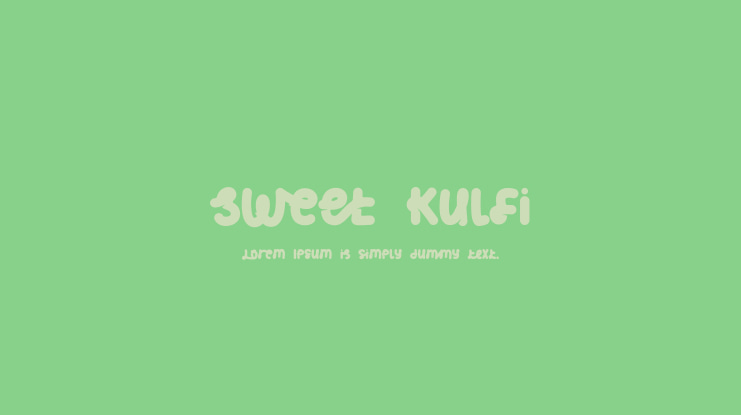 Sweet Kulfi Font