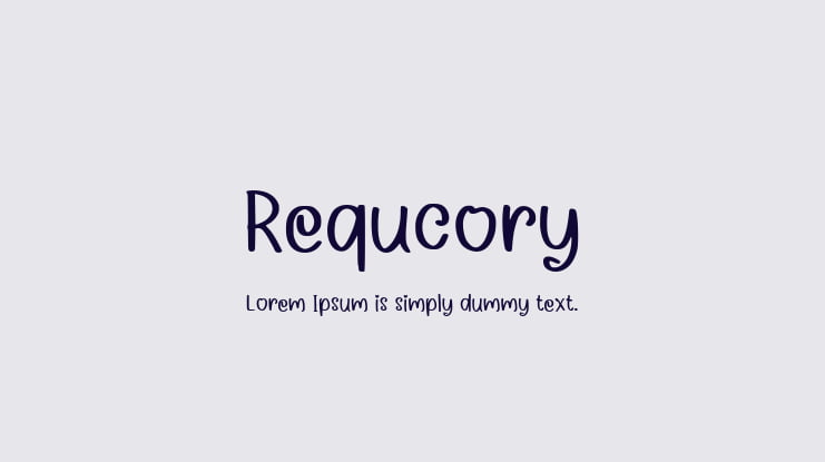 Requcory Font