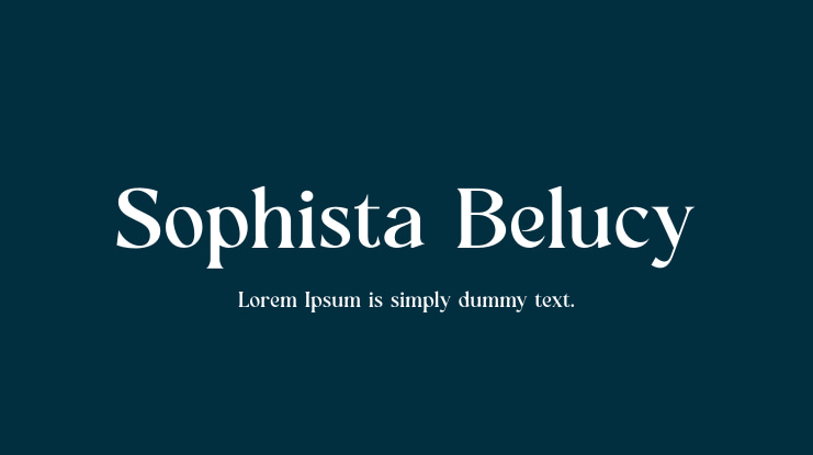 Sophista Belucy Font