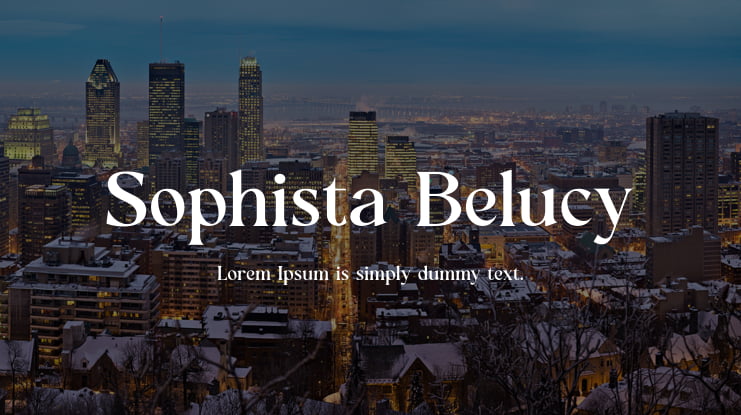 Sophista Belucy Font