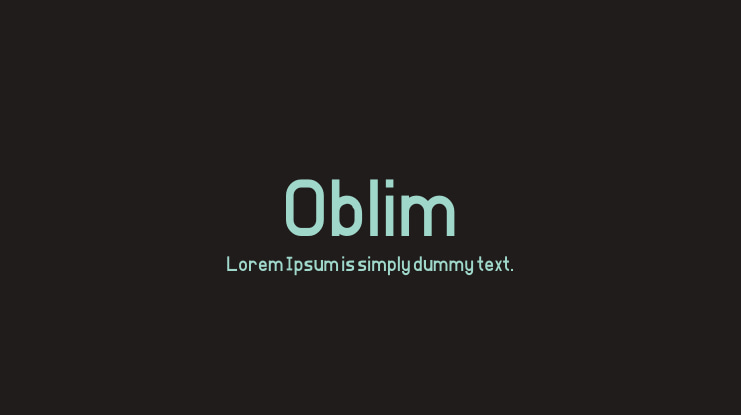 Oblim Font