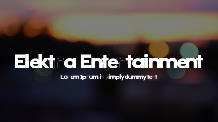 Elektra Entertainment Font