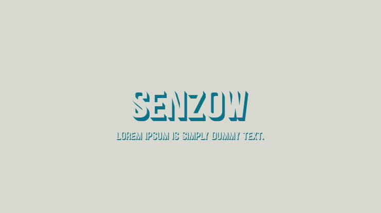Senzow Font