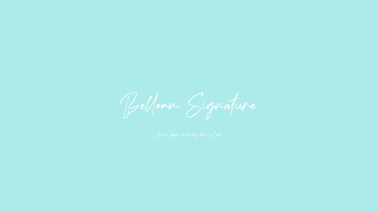 Belloan Signature Font