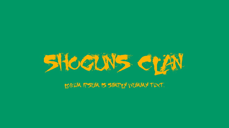 Shoguns Clan Font