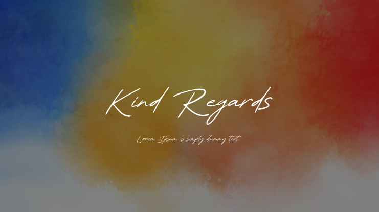 Kind Regards Font