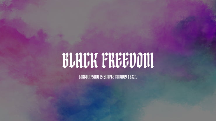 Black Freedom Font Family