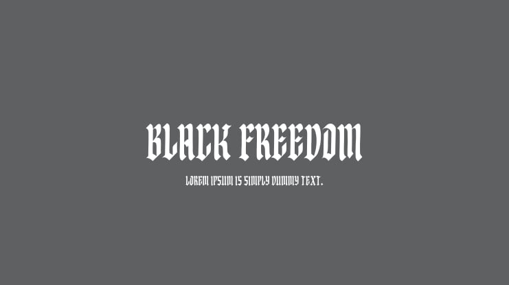 Black Freedom Font Family