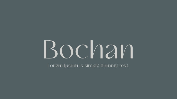 Bochan Font Family