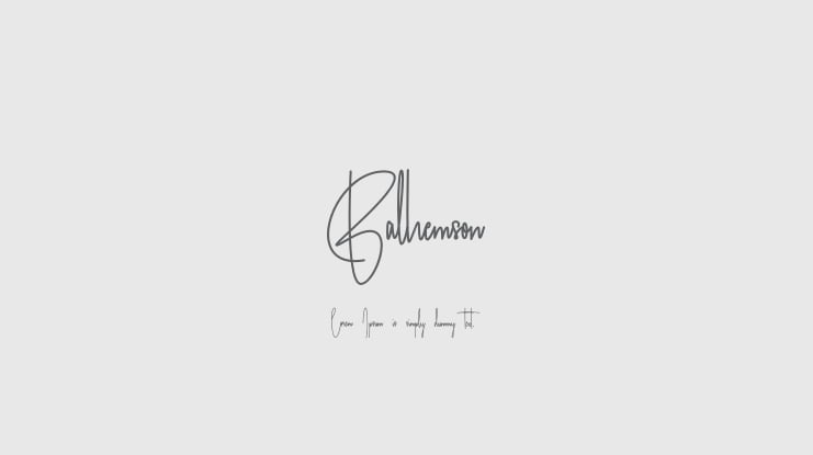 Balhemson Font