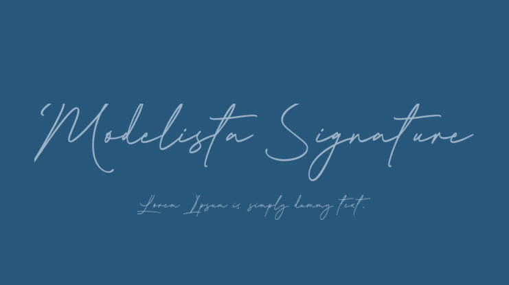 Modelista Signature Font