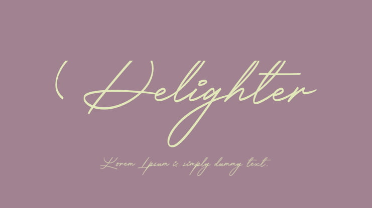 Delighter Font