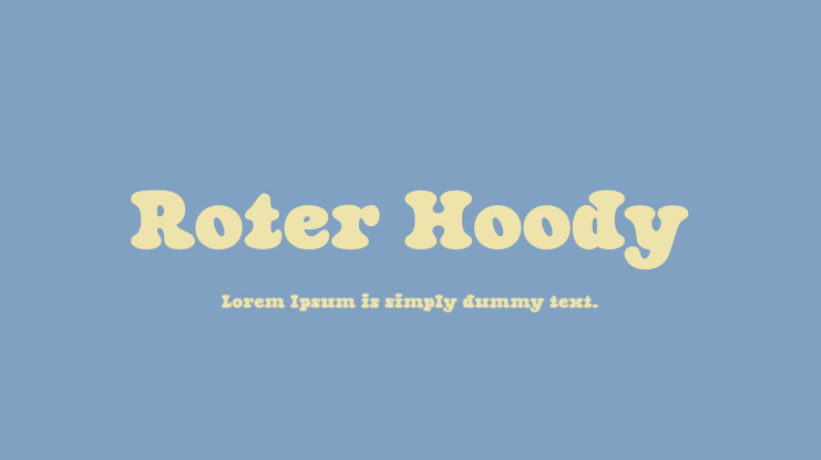 Roter Hoody Font