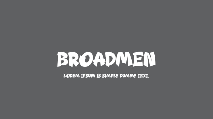 Broadmen Font