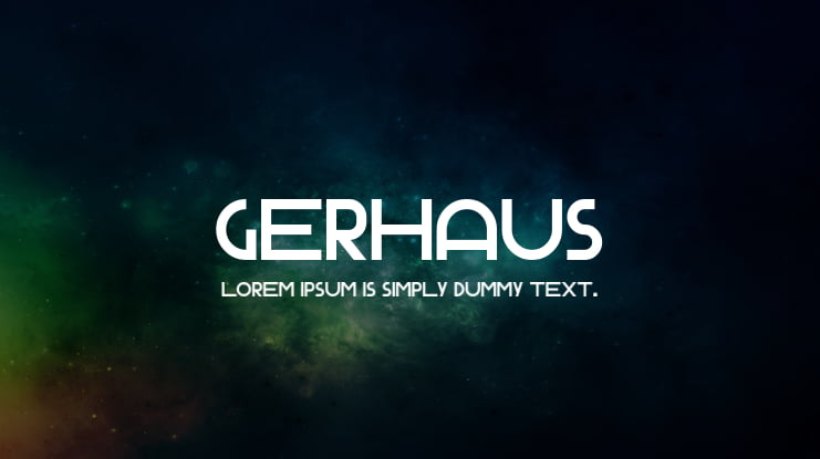 Gerhaus Font