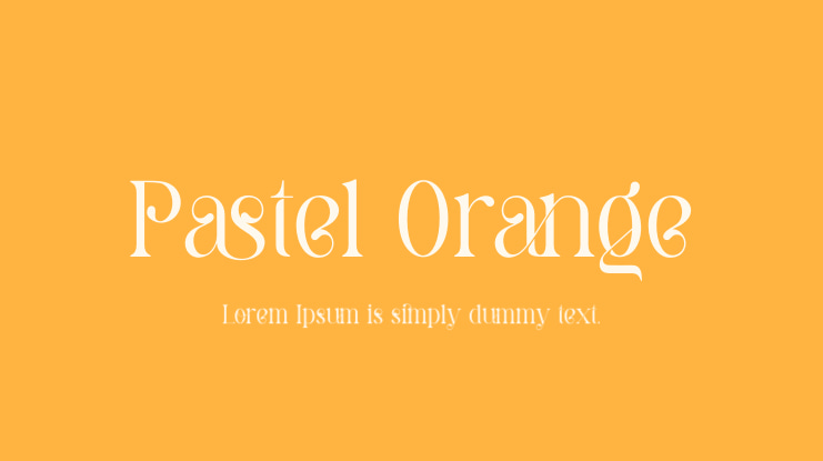 Pastel Orange Font