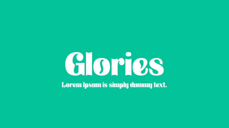 Glories Font