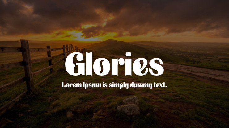 Glories Font