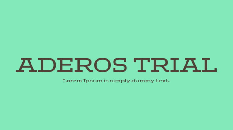 ADEROS TRIAL Font Family