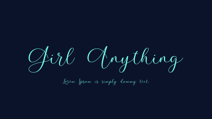 Girl Anything Font