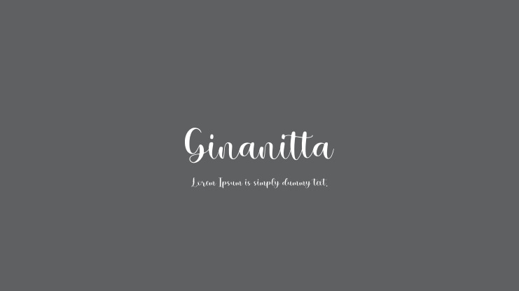 Ginanitta Font
