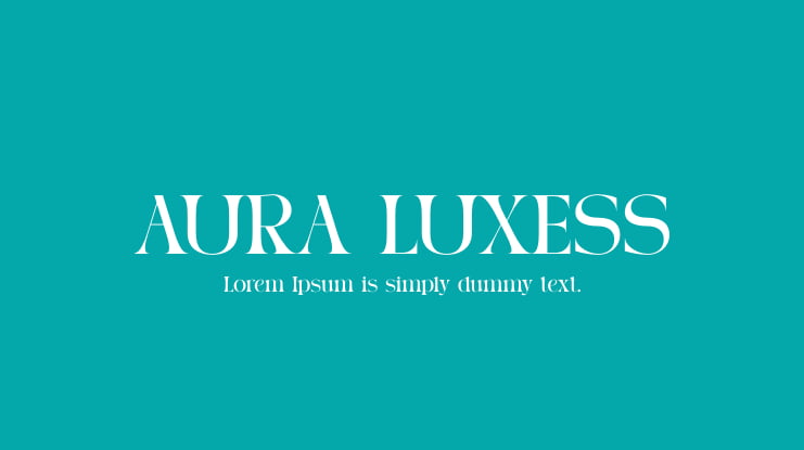 AURA LUXESS Font Family
