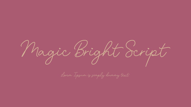 Magic Bright Script Font Family
