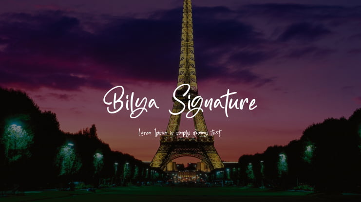 Bilya Signature Font