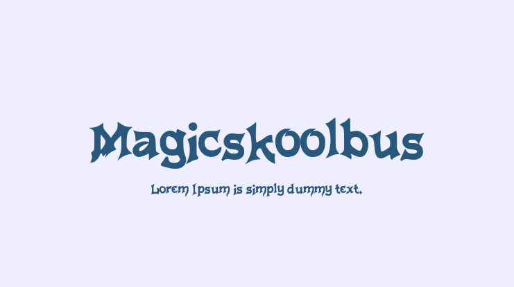 Magicskoolbus Font
