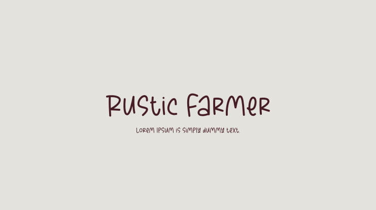 Rustic Farmer Font