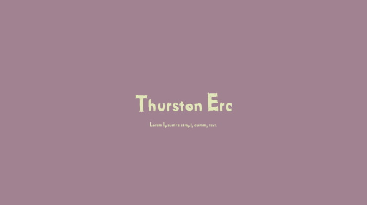 Thurston Erc Font