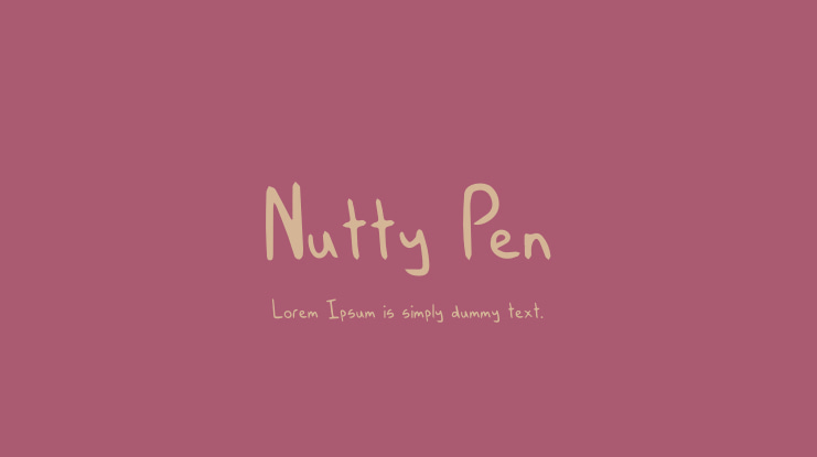 Nutty Pen Font