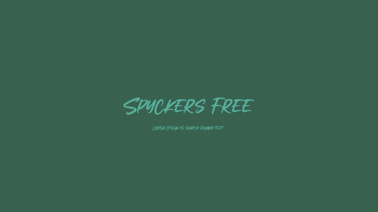 Spyckers Free Font