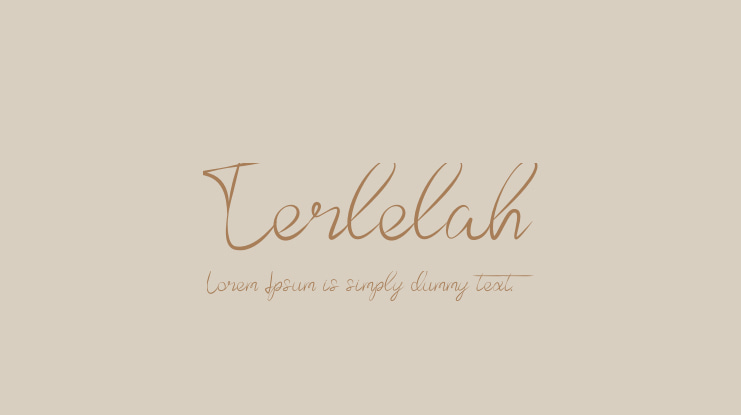 Terlelah Font