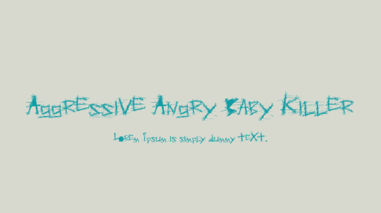 Aggressive Angry Baby Killer Font