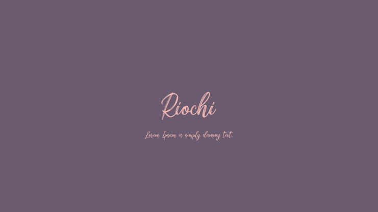 Riochi Font