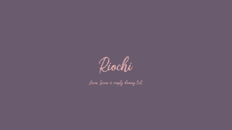 Riochi Font