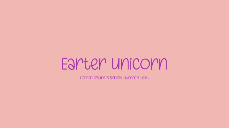 Earter Unicorn Font