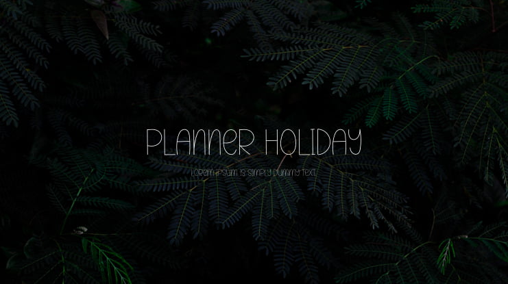 Planner Holiday Font