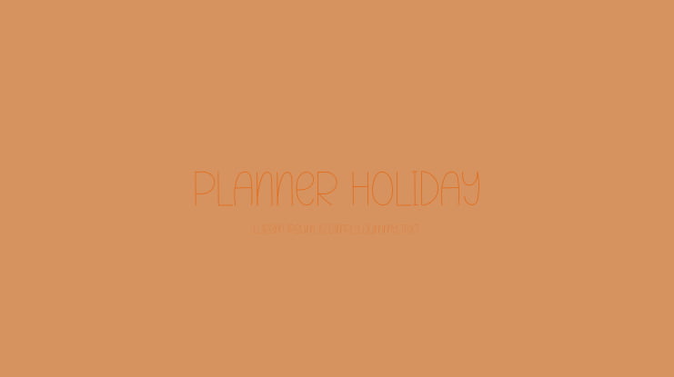 Planner Holiday Font